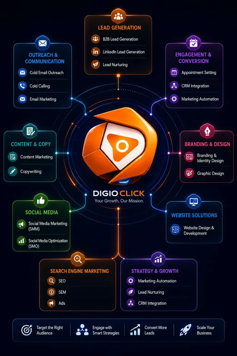 our services digio click b2b lead generation & digital marketing